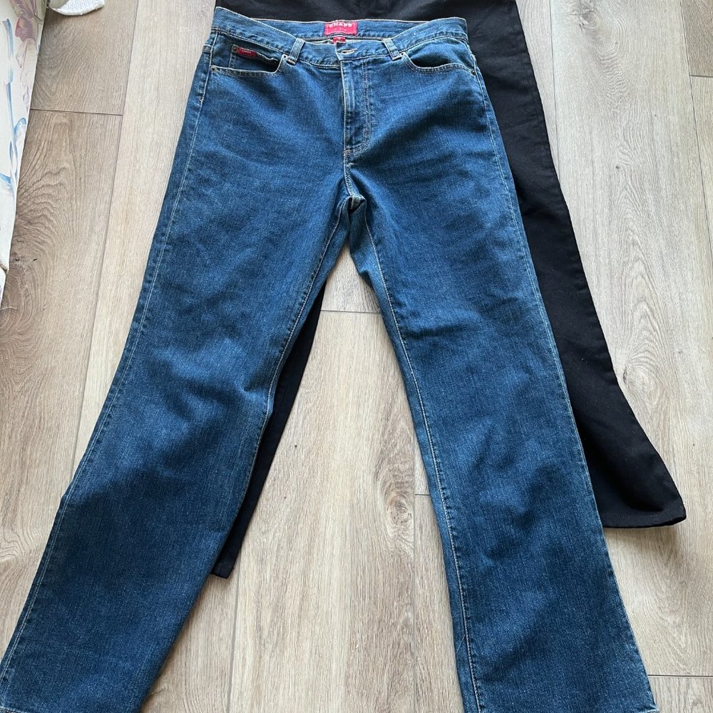 Chaps Ralph Lauren blue black denim stretch jean lot of 2 10 katelyn delaney NWT